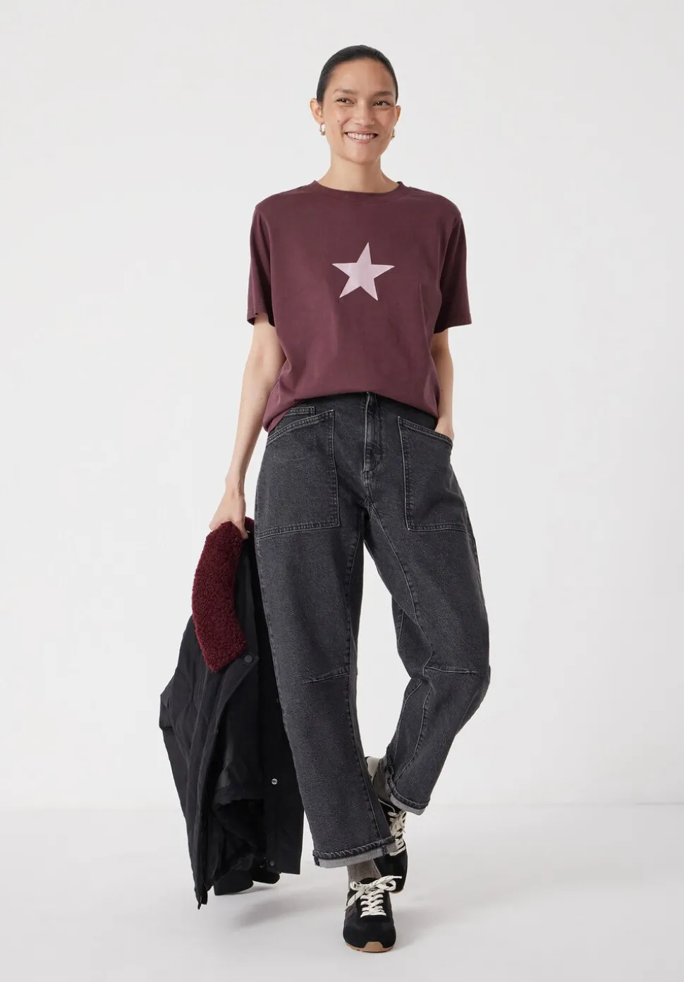 Metallic Star Graphic T-Shirt