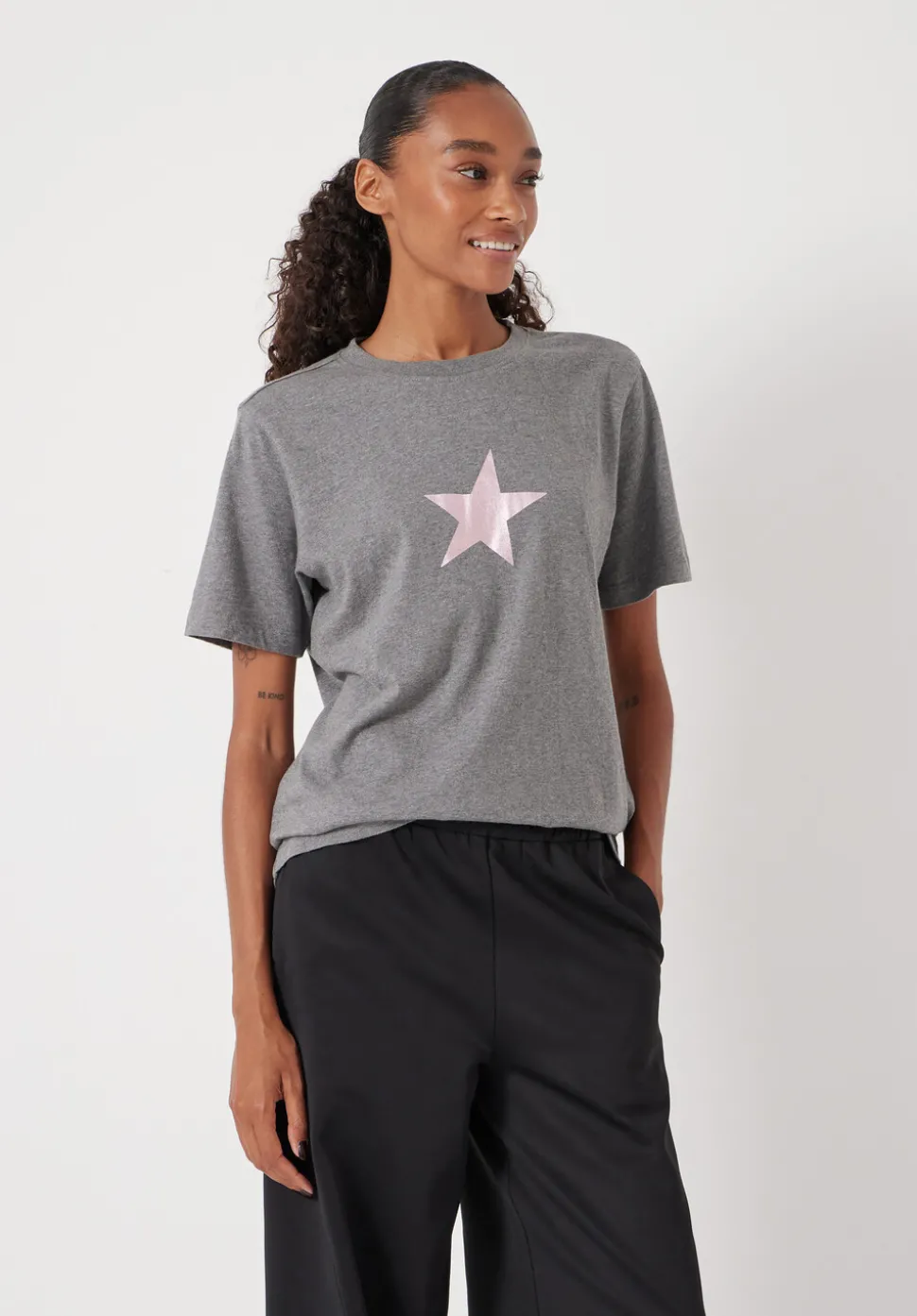 Metallic Star Graphic T-Shirt