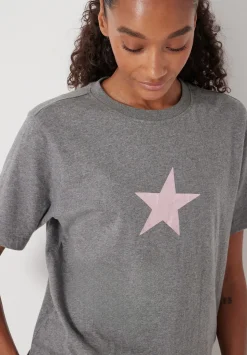 Metallic Star Graphic T-Shirt