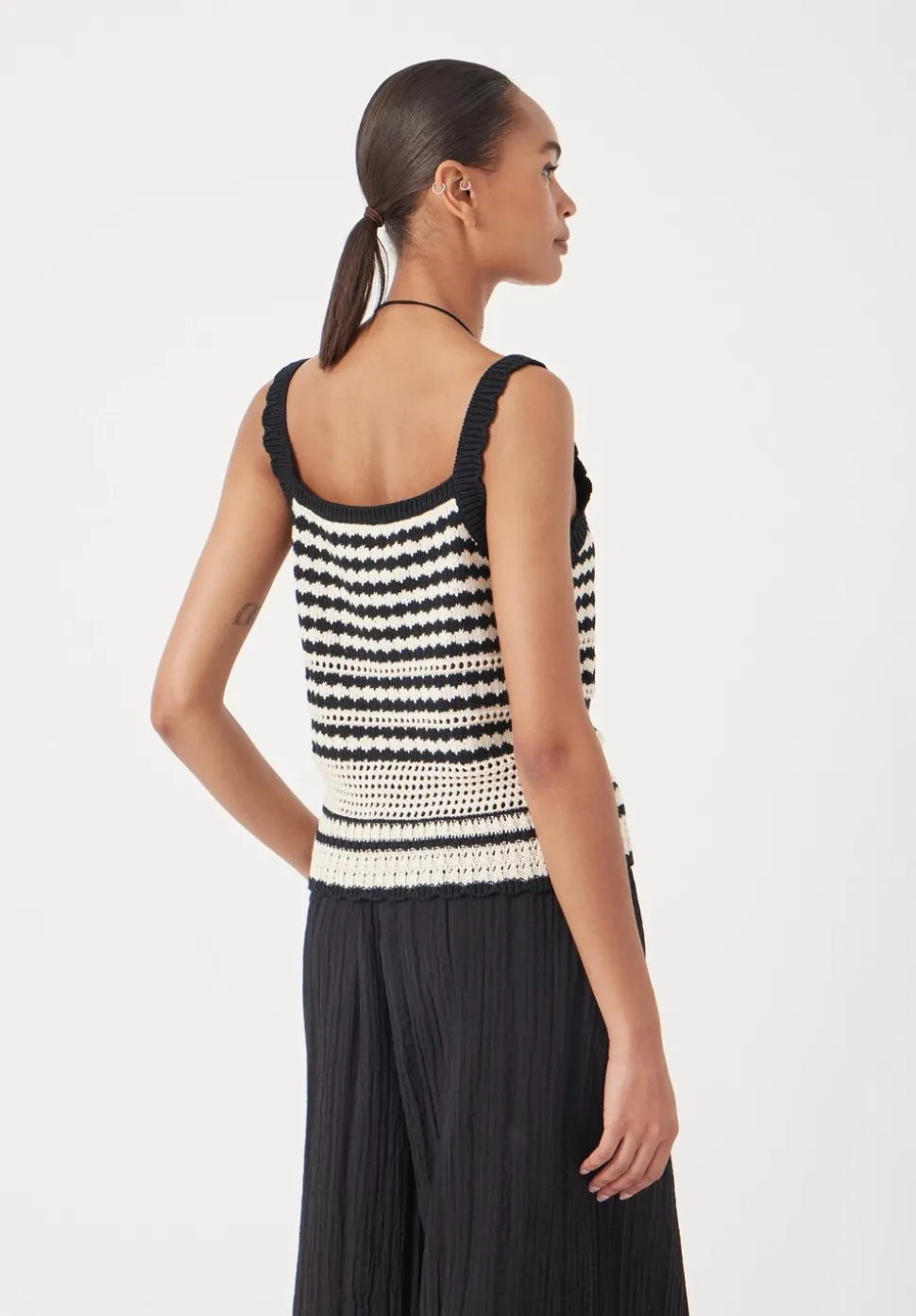 Mono Stitch Cotton Knitted Top