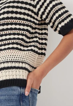 Mono Stitch Short Sleeve Cotton Cardigan