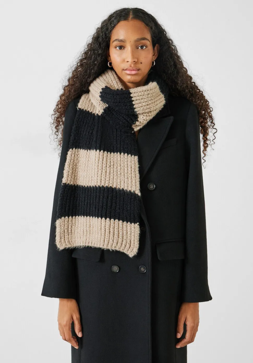 Morgan Knitted Stripe Scarf
