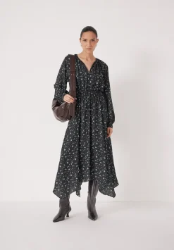 Odelia Printed Long Sleeve Chiffon Dress