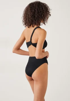 Olivia One Shoulder Rib Bikini Top