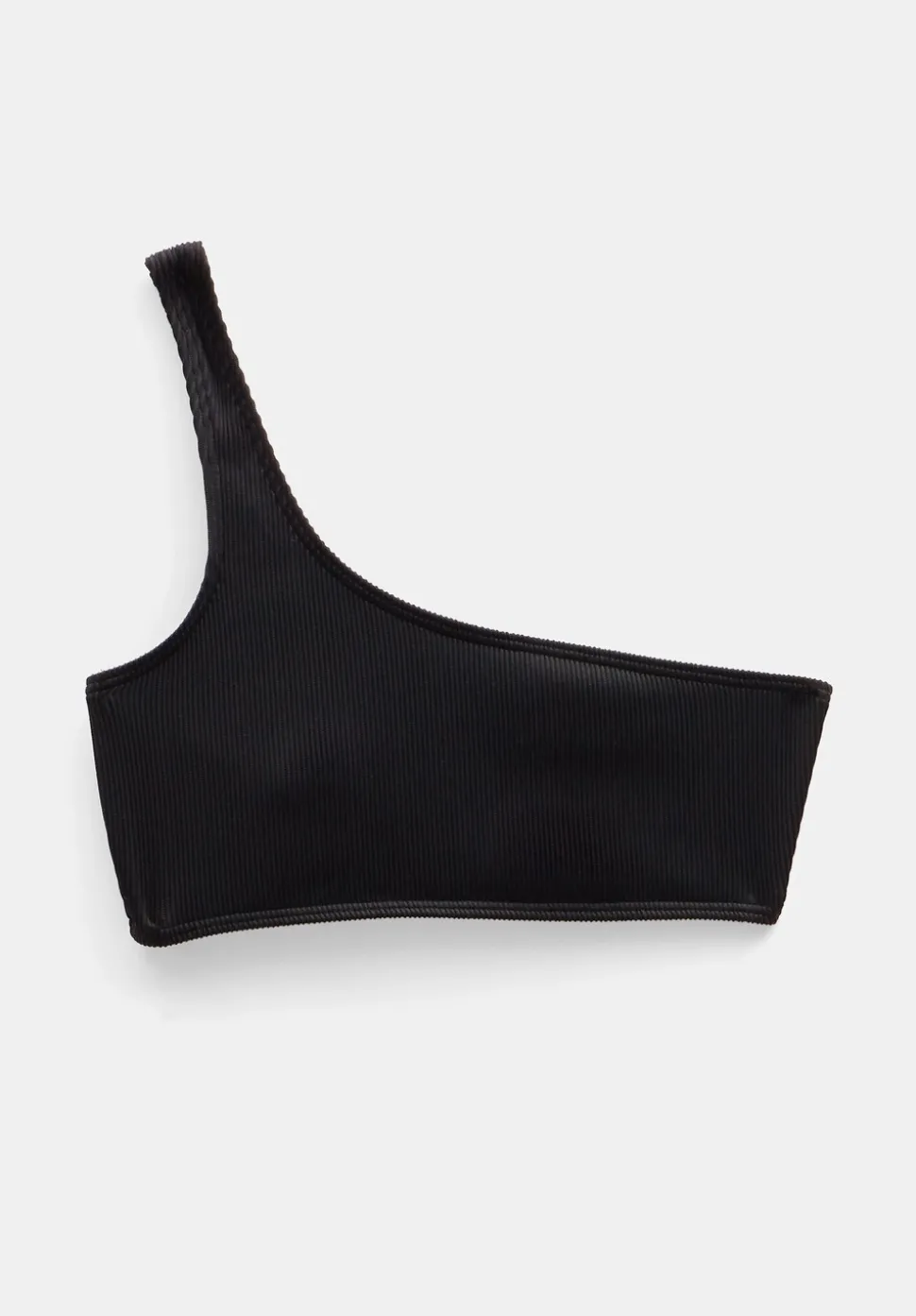 Olivia One Shoulder Rib Bikini Top