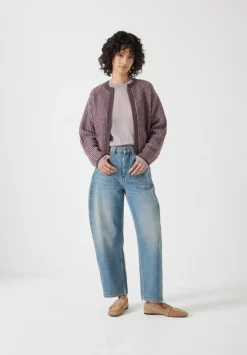Opal Tonal Stripe Wool Blend Cardigan