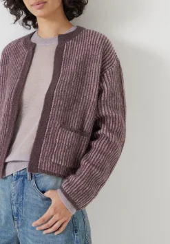 Opal Tonal Stripe Wool Blend Cardigan