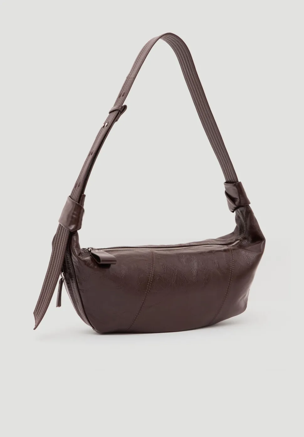 Oversized Leather Crescent Bag