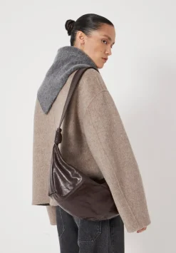 Oversized Leather Crescent Bag