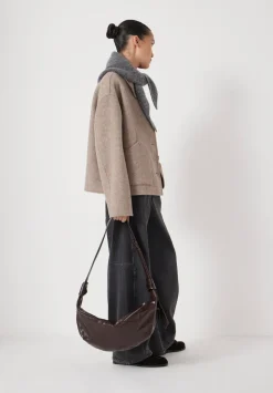 Oversized Leather Crescent Bag