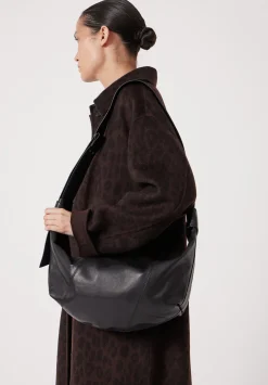 Oversized Leather Crescent Bag