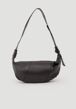 Oversized Leather Crescent Bag
