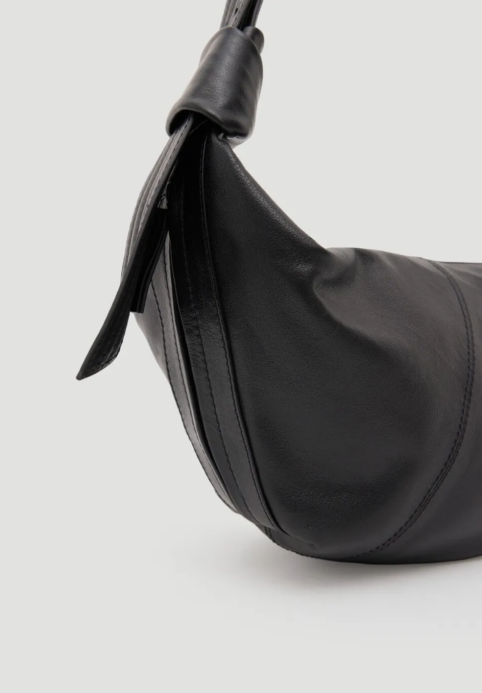 Oversized Leather Crescent Bag