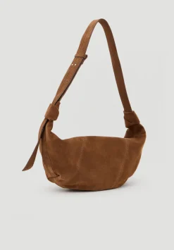 Oversized Suede Crescent Bag