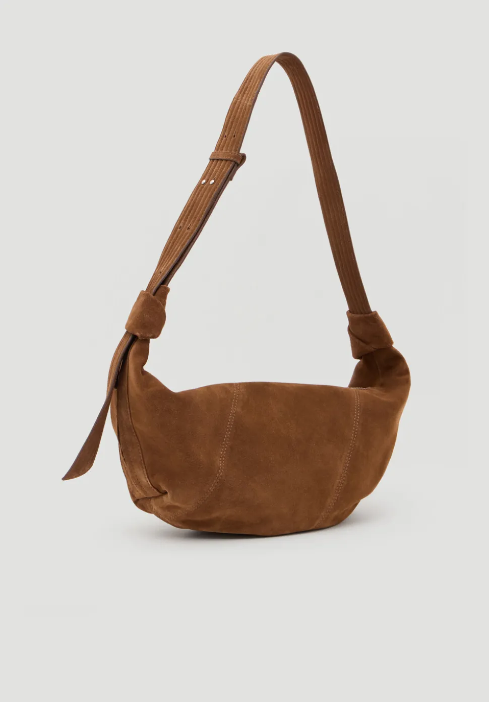 Oversized Suede Crescent Bag
