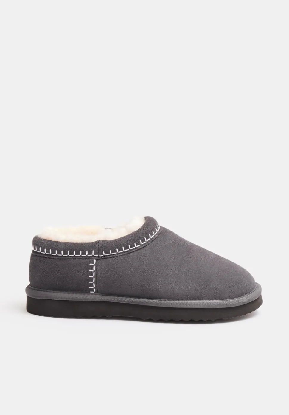 Padded Collar Sheepskin Snug Slippers