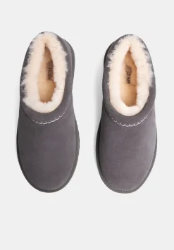 Padded Collar Sheepskin Snug Slippers