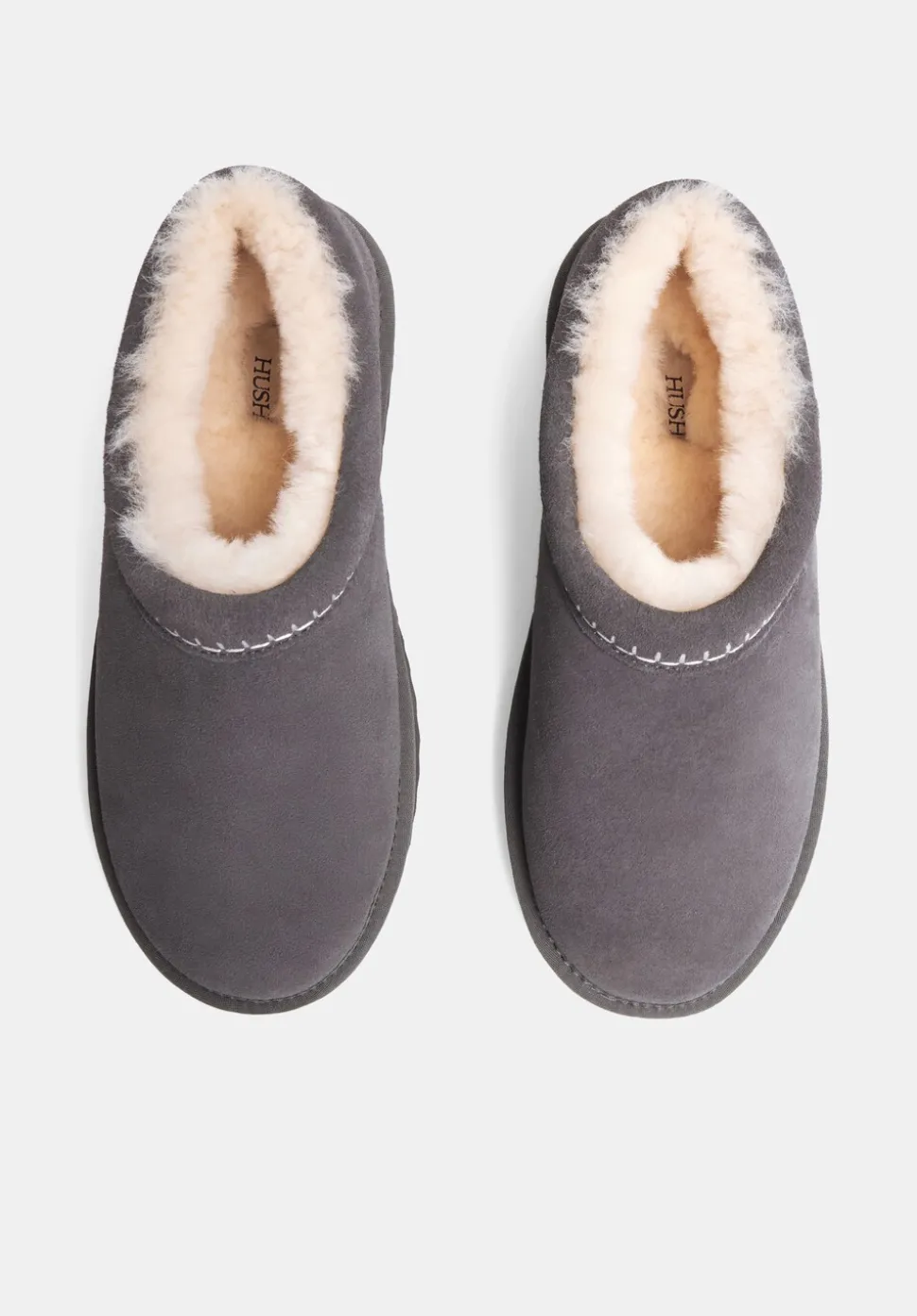 Padded Collar Sheepskin Snug Slippers