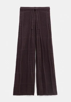 Patchwork Stitch Knitted Trouser