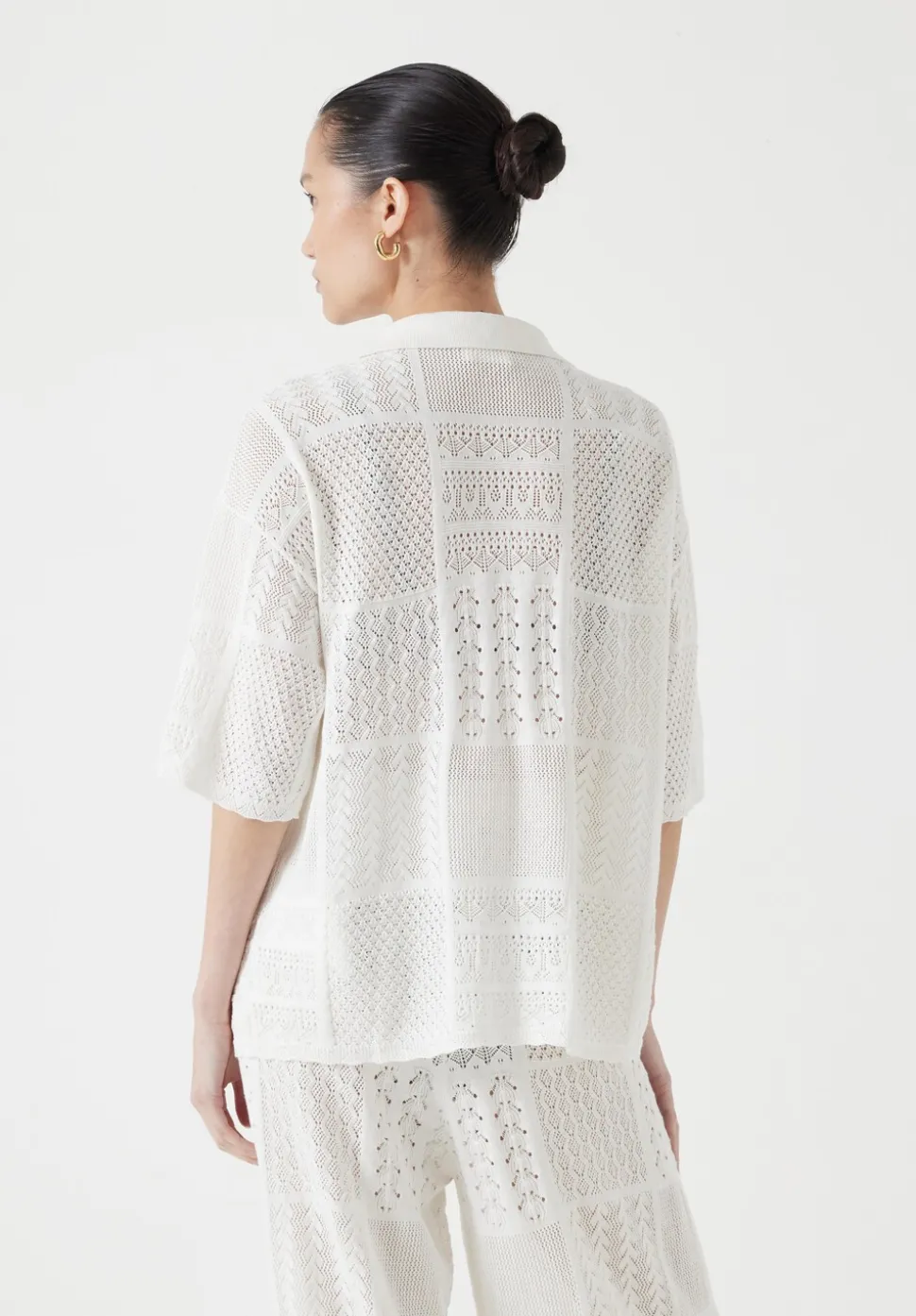 Patchwork Stitch Knitted Top