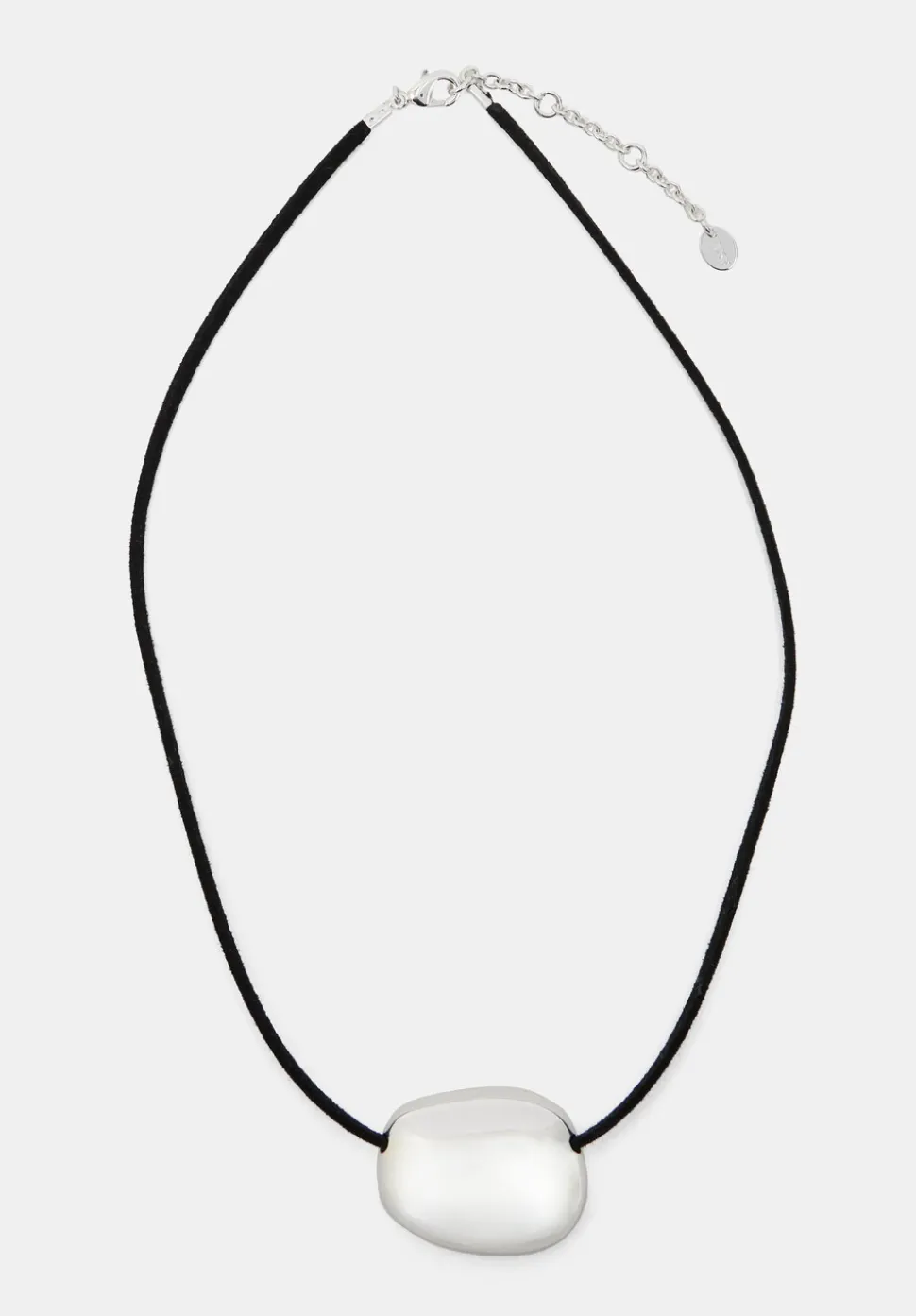 Pebble Pendant Cord Necklace