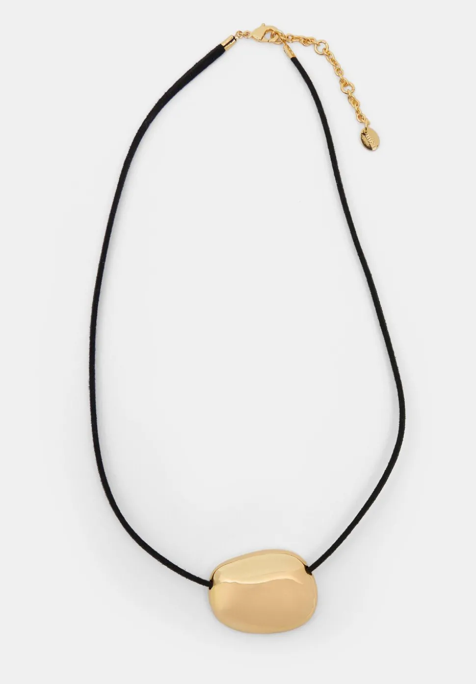 Pebble Pendant Cord Necklace