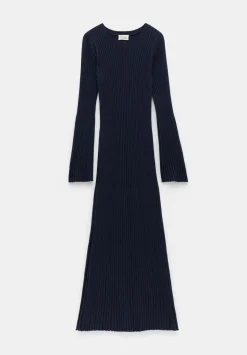 Penny Crew Neck Ribbed Knitted Dress