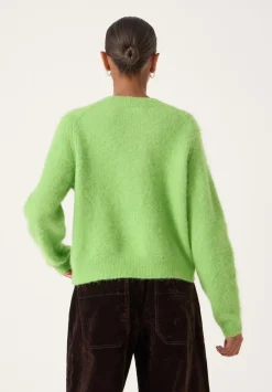 Perrin Crew Neck Alpaca Wool Cardigan