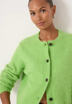 Perrin Crew Neck Alpaca Wool Cardigan
