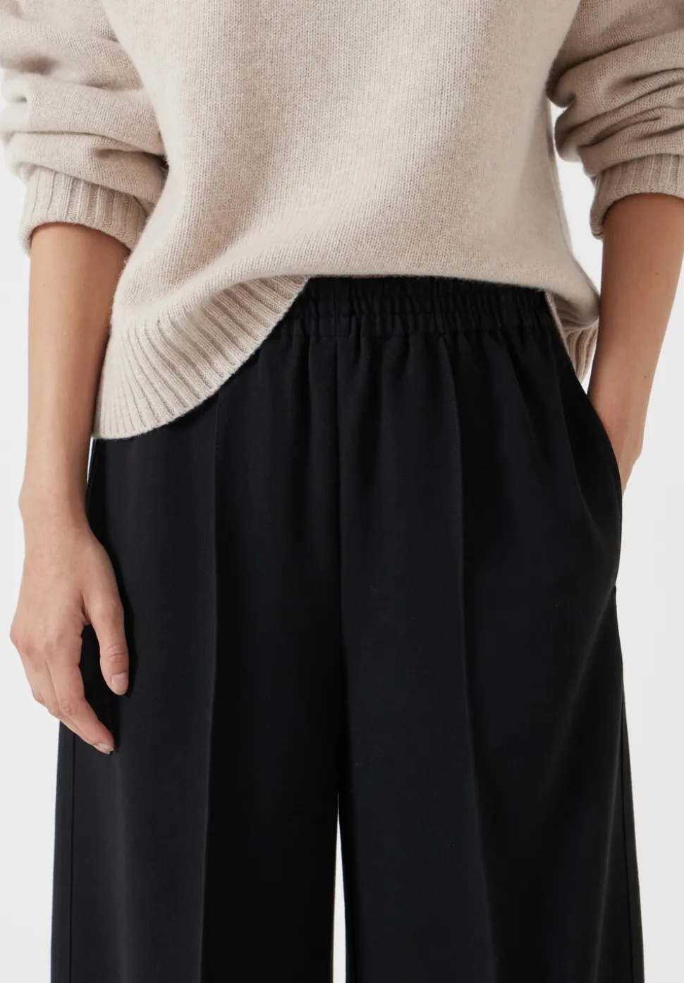 Petunia Pintuck Wide Leg Trousers