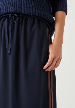 Petunia Side Stripe Midi Skirt