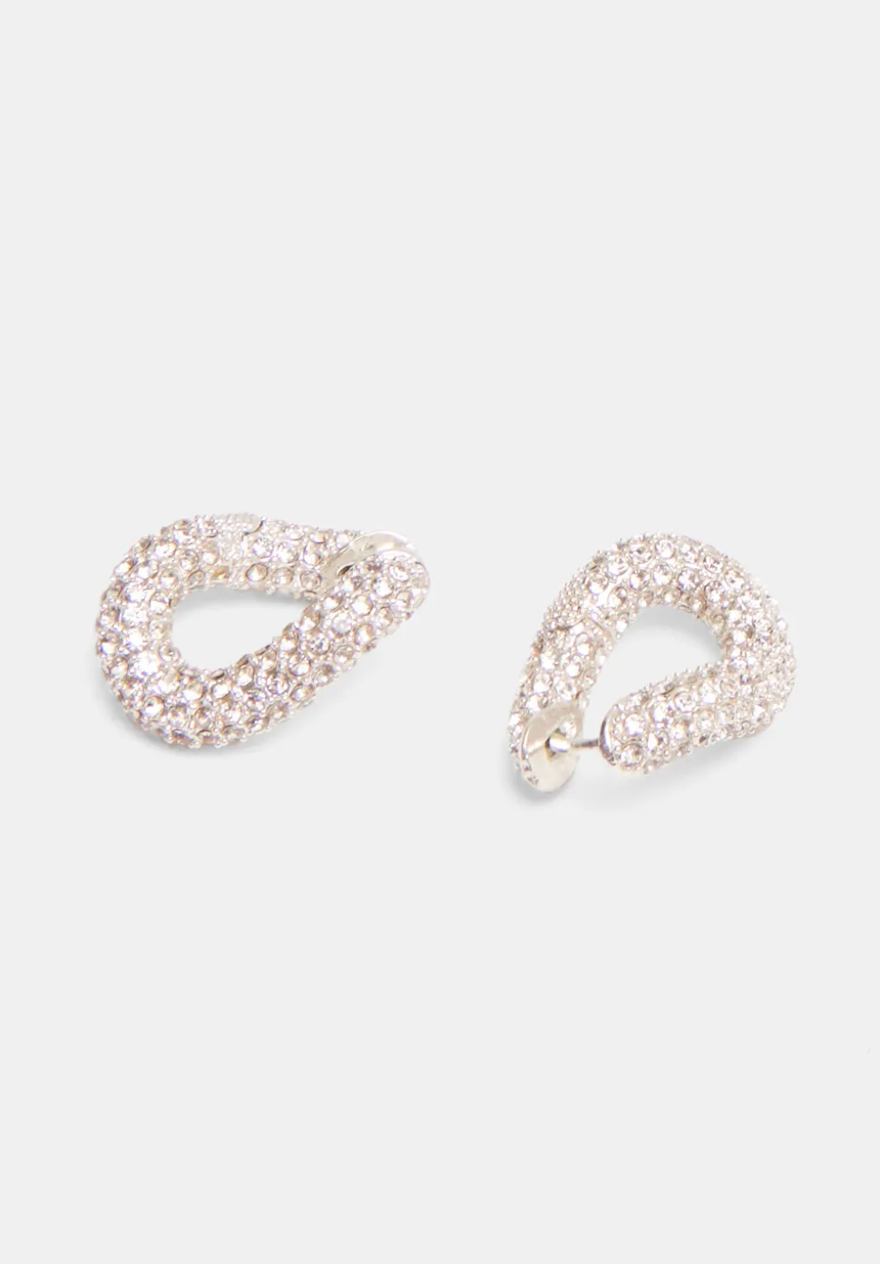 Pia Pave Twist Hoop Earrings