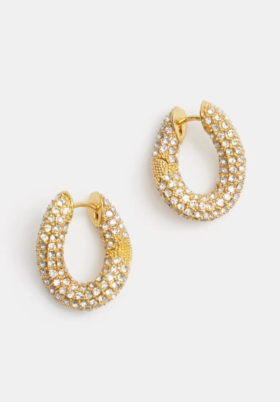 Pia Pave Twist Hoop Earrings