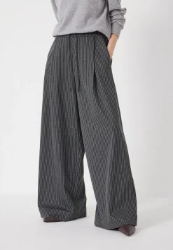 Pinstripe Wide Leg Jogger