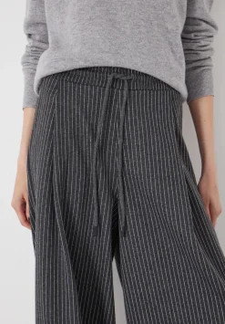 Pinstripe Wide Leg Jogger
