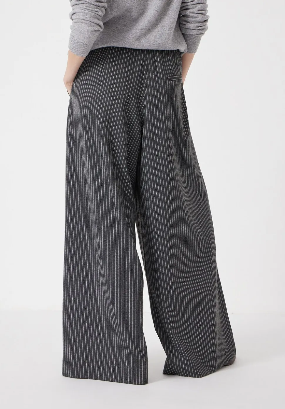 Pinstripe Wide Leg Jogger