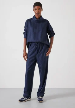 Pinstripe Wool Blend Top