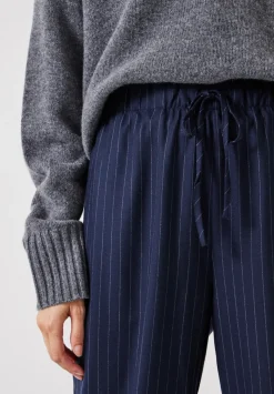 Pinstripe Wool Blend Trouser