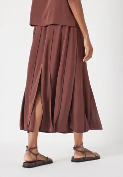 Pippa Satin Pleated Skirt
