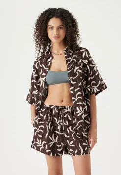 Printed Linen Blend Shirt