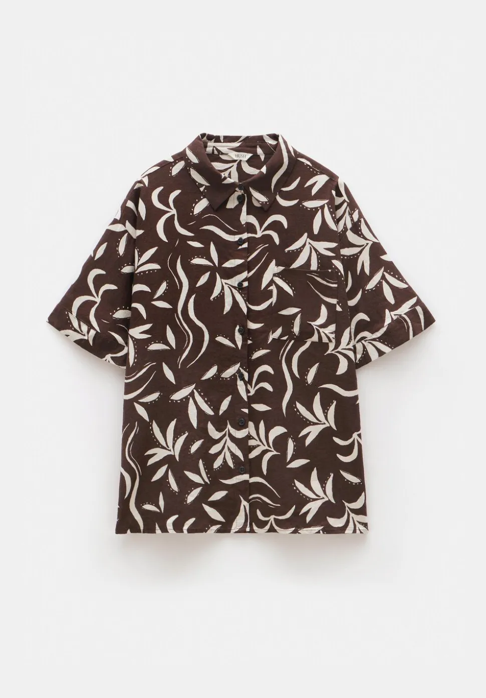 Printed Linen Blend Shirt