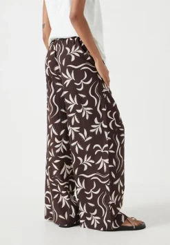 Printed Linen Blend Trouser