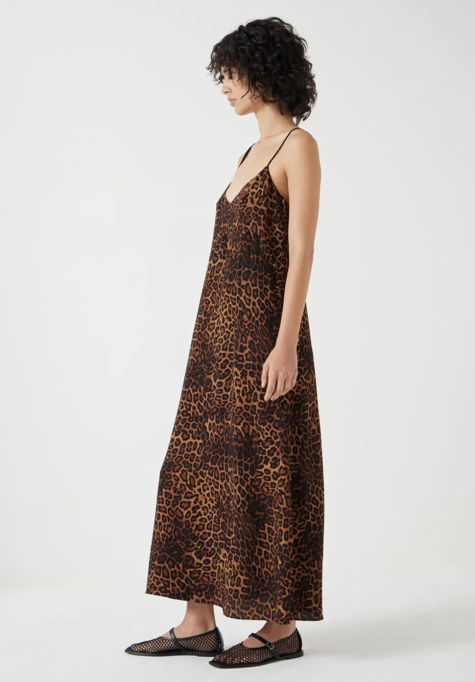Printed Midi Slip Dress