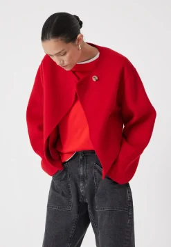 Pure Wool Double Faced Collarless Jacket
