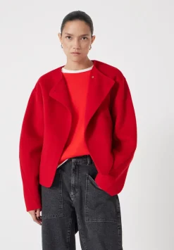 Pure Wool Double Faced Collarless Jacket