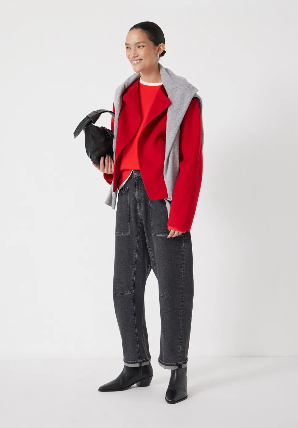 Pure Wool Double Faced Collarless Jacket