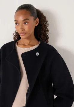 Pure Wool Double Faced Collarless Jacket