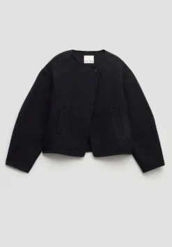 Pure Wool Double Faced Collarless Jacket