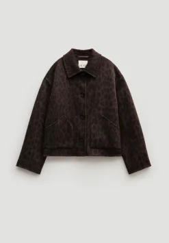 Pure Wool Leopard Double Faced Jacket