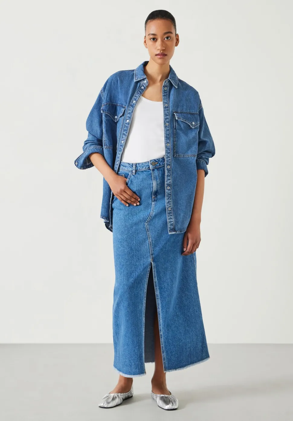 Rachelle Denim Maxi Skirt